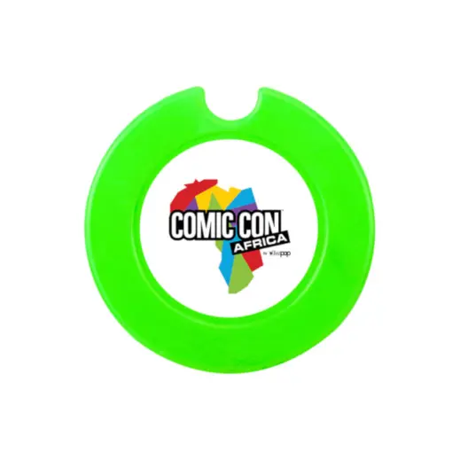 Round License Disc With Sticker - Neon Green